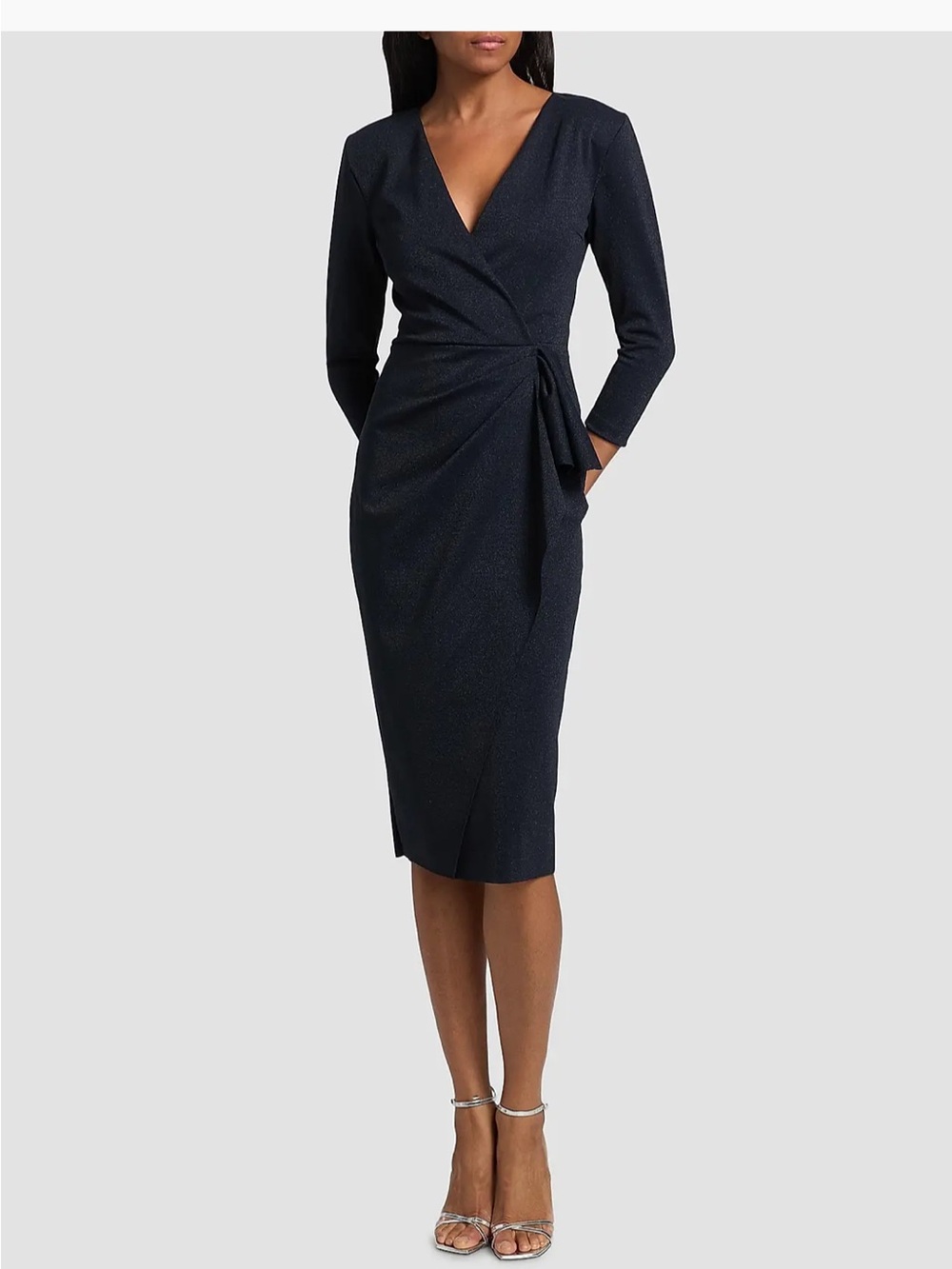 Chiara Boni La Petite Robe Florian Side Ruffle Faux-Wrap Sheath Dress